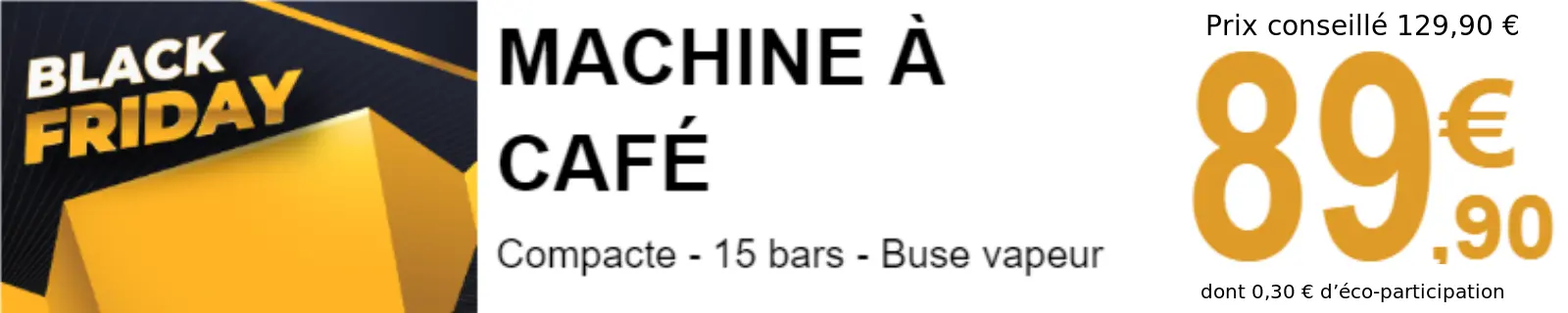 Réglette Black Friday complétée avec une offre fictive