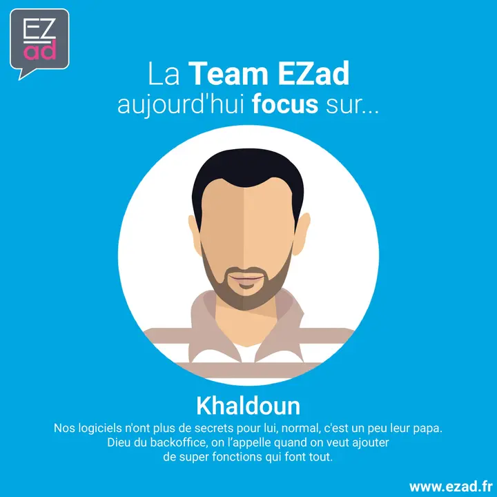 Portrait illustré de Khaldoun pour la série Team EZad